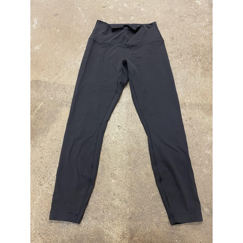 Lululemon Leggings Mens Black High Rise Running Back‎ Zip Pocket Drawcord Yoga
